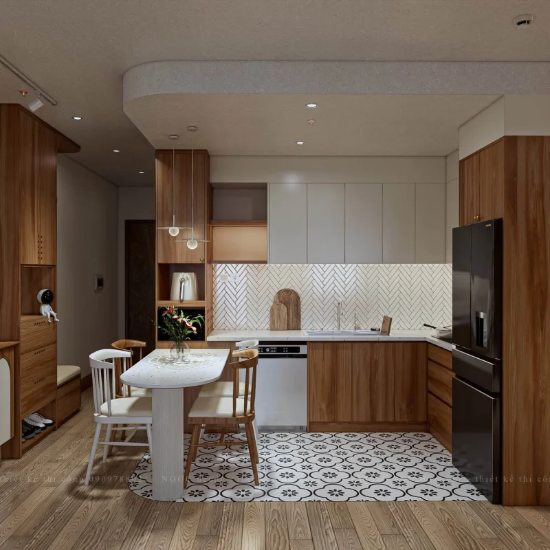 HỆ TỦ BẾP CĂN HỘ FPT PLAZA 3 – CHỊ LINH