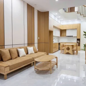 SOFA JAPANDI BỤC GỖ TONE NÂU