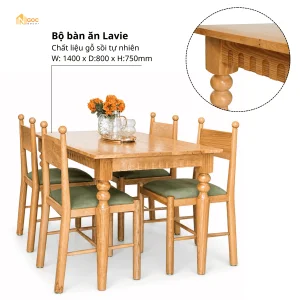 BỘ BÀN ĂN LAVIE 4 GHẾ