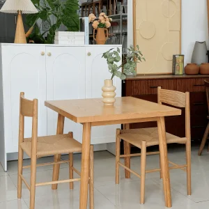 BỘ BÀN ĂN GỖ SỒI VUÔNG 2 GHẾ