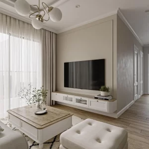 TỦ TIVI TREO TƯỜNG PHỐI MẶT KÍNH