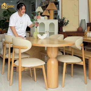 SET BÀN ĂN ARCO MẶT GỖ TỰ NHIÊN