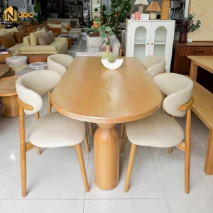 SET BÀN ĂN ARCO MẶT GỖ TỰ NHIÊN