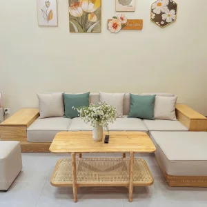 SOFA GÓC CHỮ L BỌC DA