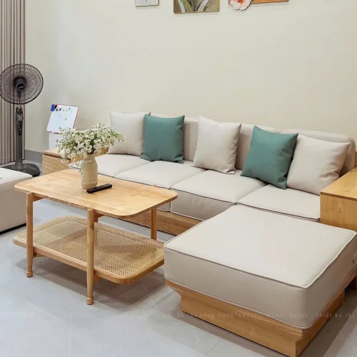 SOFA GÓC CHỮ L BỌC DA