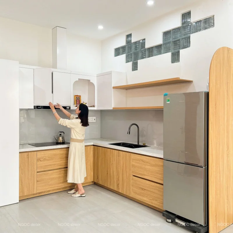 Hệ tủ bếp Sweethome – Nhà chị Vy – 545 Phạm Hùng