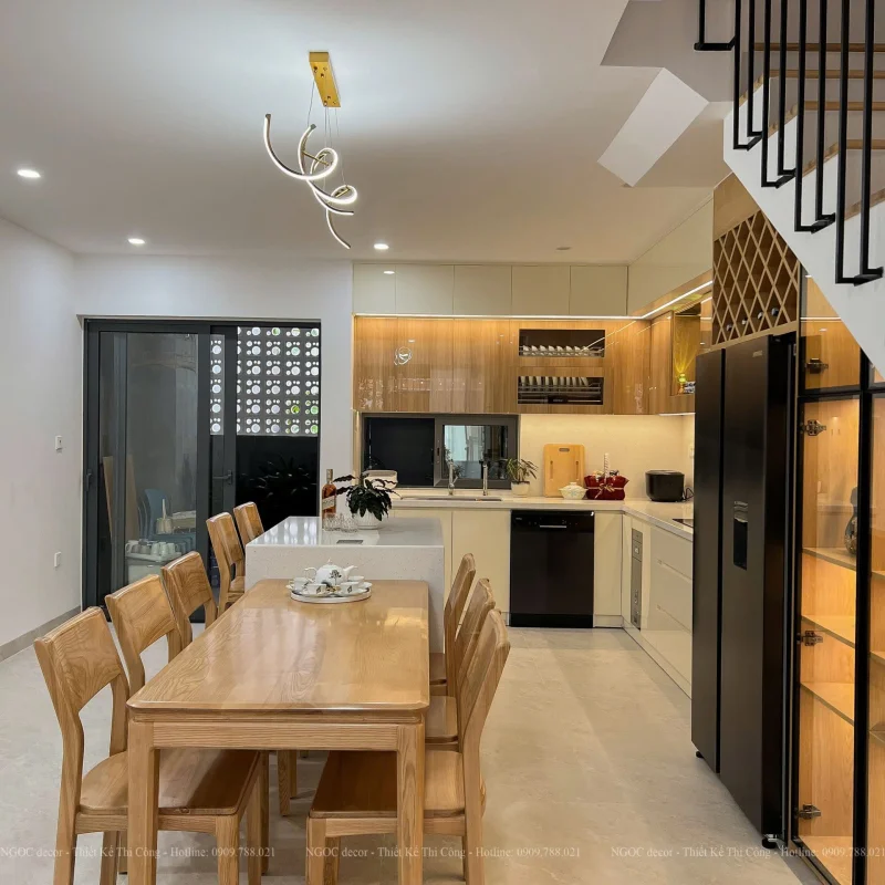 THI CÔNG HỆ TỦ BẾP NHÀ PHỐ 385 BÙI TRANG CHƯỚC