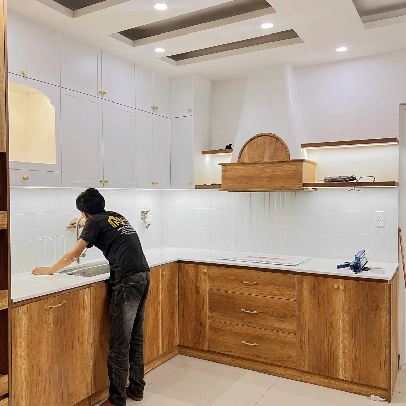 THIẾT KẾ VÀ THI CÔNG HỆ TỦ BẾP NHÀ TRÂM