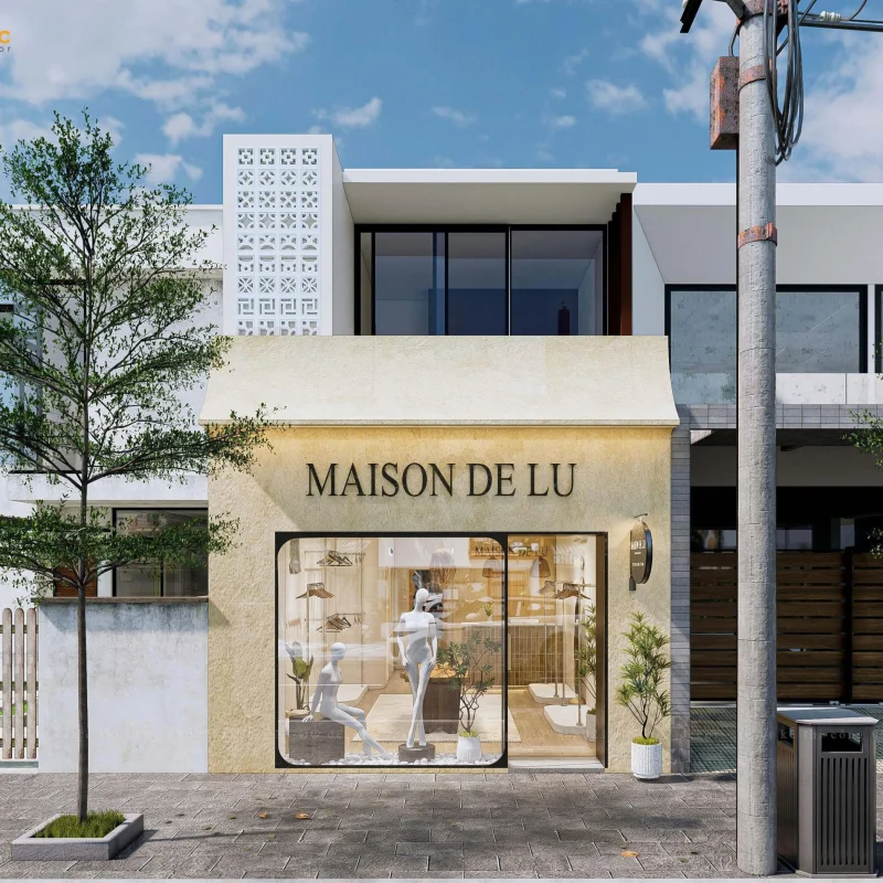 THIẾT KẾ NỘI THẤT SHOP SHOP ÁO QUẦN NỮ – MAISON DE LU